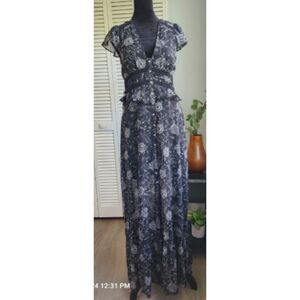 NWT Express Floral Boho Maxi Dress size 0 Chiffon